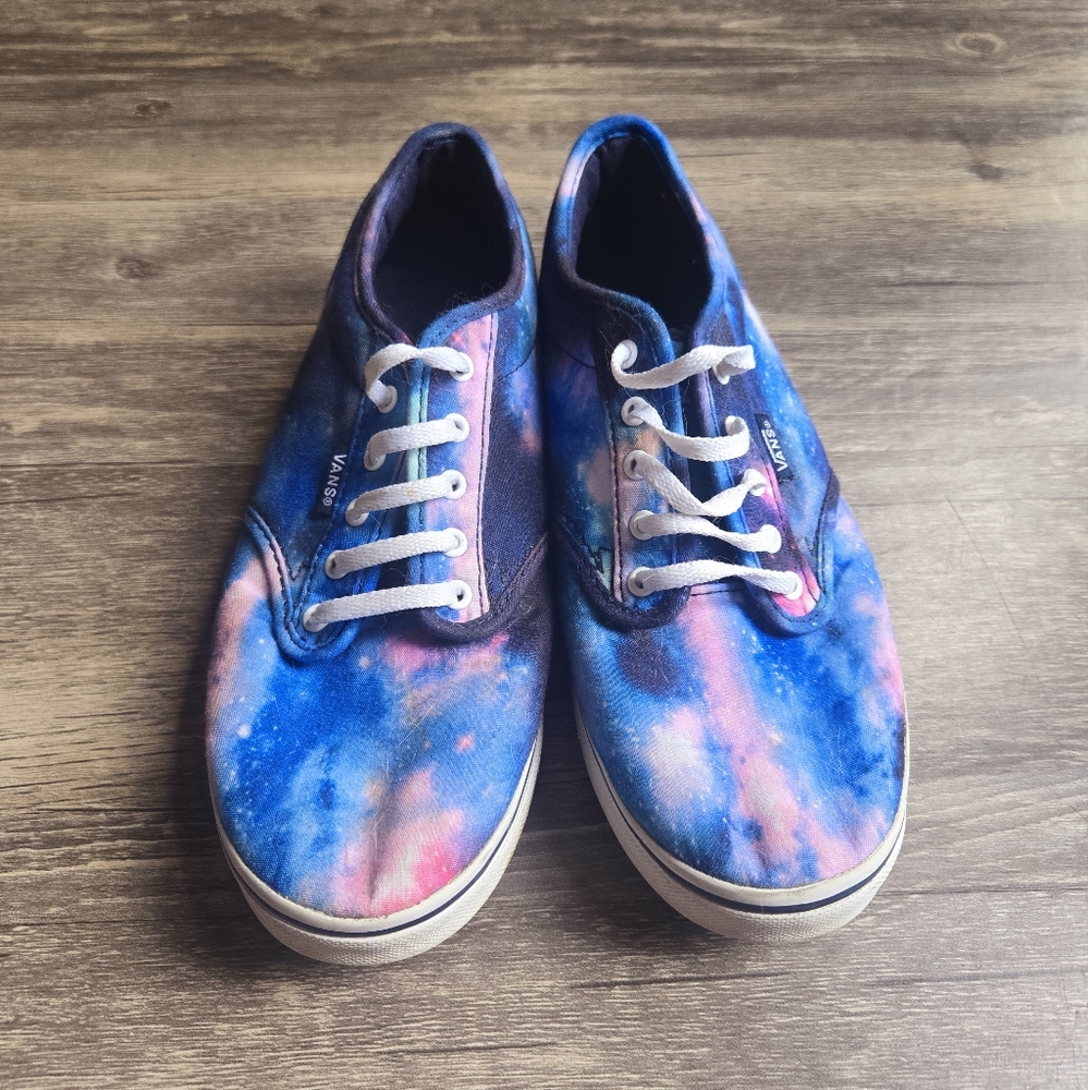 Vans Blue and Pink Tie-Dye Shoes